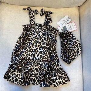 Girls Animal Print Charmeuse Dress Size 24 months